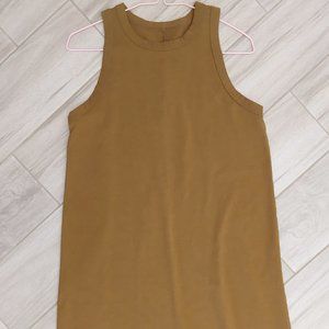 A New Day Brown Sleeveless Round Neck Knit T-shirt Dress.  Size S
